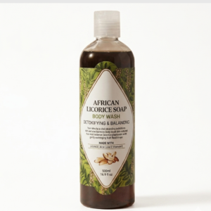 African Licorice Soap Body Wash 350ml – Detoxifying Cleanser for Pigmentation, Dark Spots & Acne Scars | Brightening Body Wash | Cosmetic Najm salalah