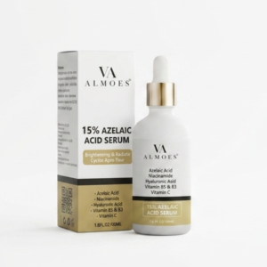 ALMOES 15% Azelaic Acid Serum – 15% AzA + Niacinamide + Hyaluronic Acid | Brightening & Calming Treatment for Hyperpigmentation & Acne | Cosmetic Najm salalah