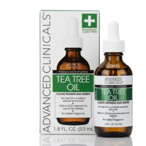 Advanced Clinicals Tea Tree Oil Facial Serum – Pure Tea Tree + Vitamin E | Spot Treatment for Blemishes, Redness & Bumps | Cosmetic Najm salalah