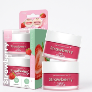 Precious Strawberry Flavored Lip Balm Gel – Color Changing Jelly Lip Balm | Aloe Vera & Vitamin E | Moisturizing | 10g | Cosmetic Najm salalah