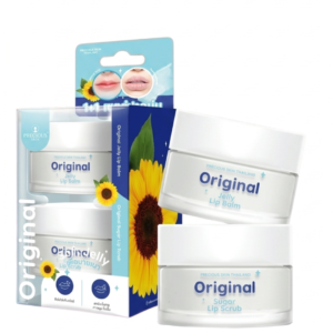 Precious Skin Thailand Original Lip Care Set – Jelly Lip Balm 10g + Sugar Lip Scrub 15g | Treats Dry, Chapped Lips | Color-Changing | Cosmetic Najm salalah