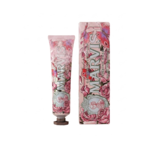 Marvis Kissing Rose Toothpaste 75ml – Garden Collection | Luxury Italian Toothpaste with Bulgarian Rose & Peppermint | Gentle Cleaning & Fresh Breath | Cosmetic Najm salalah