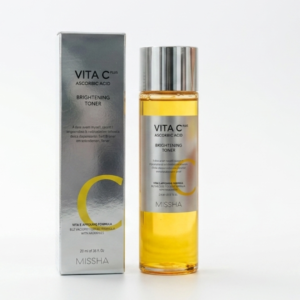 Missha Vita C Plus Brightening Toner – 99% Pure Vitamin C + PHA + Niacinamide | Antioxidant & Exfoliating Toner | Cosmetic Najm salalah