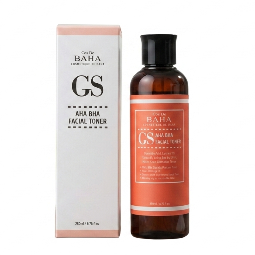 Cos De BAHA GS AHA BHA Facial Toner – 7% Glycolic Acid + Niacinamide | Exfoliating Pore Clarifying Toner | Cosmetic Najm salalah