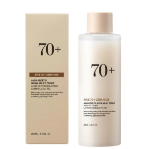 Anua Rice 70 Glow Milky Toner – 70% Rice Bran Water + Ceramides for Glass Skin | Hydrating Milky Toner for Dull & Sensitive Skin | Cosmetic Najm salalah