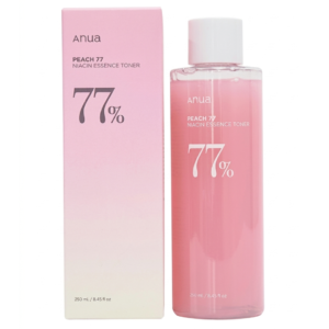 Anua Peach 77 Niacin Essence Toner – 77% Peach Extract + Niacinamide + Alpha-Arbutin | Brightening & Hydrating Dual Essence-Toner | Cosmetic Najm salalah