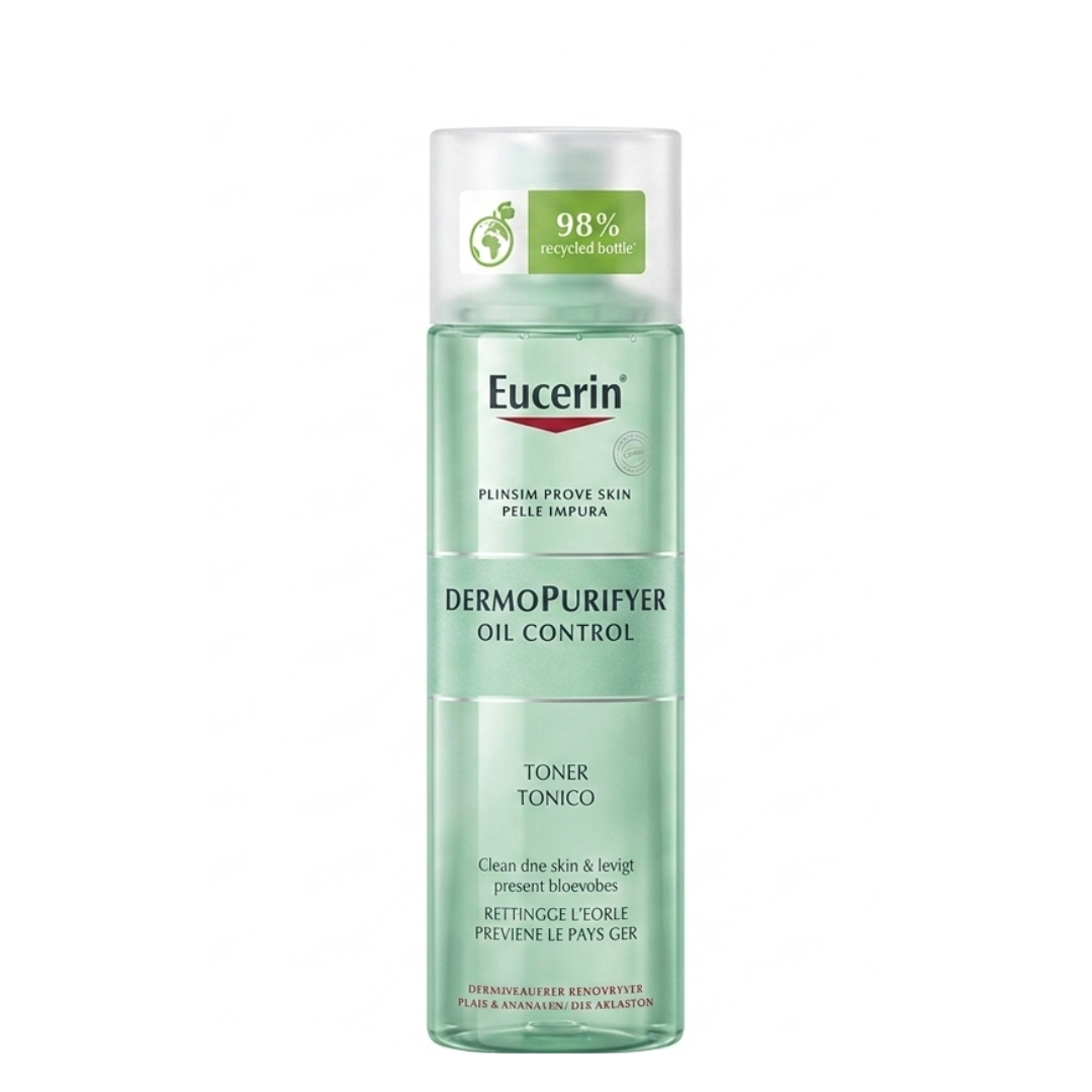 Eucerin Dermo-Purify Oil Control Toner – 2% Lactic Acid Toner for Oily & Blemish-Prone Skin | Antibacterial | Non-Comedogenic | Cosmetic Najm salalah