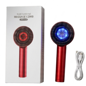 XYT-0801 Multi-Functional Massage Comb – Electric Scalp Massager | Vibration, Red Light Therapy & Hair Oil Applicator | Portable Handheld for Hair Care & Relaxation | Cosmetic Najm salalah