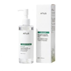 Anua Heartleaf Pore Control Cleansing Oil Mild – Fragrance-Free Cleanser for Sensitive & Acne-Prone Skin | Heartleaf + Rosemary + Sunflower | Cosmetic Najm salalah