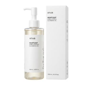 Anua Heartleaf Pore Control Cleansing Oil – Soothing Makeup Remover & Blackhead Cleanser | Korean First Cleanser for Sensitive Skin | Cosmetic Najm salalah