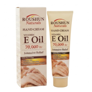 Roushun Naturals Vitamin E Oil Hand Cream – 70,000 IU Intensive Moisture for Dry, Chapped Skin | 100ml | Cosmetic Najm salalah