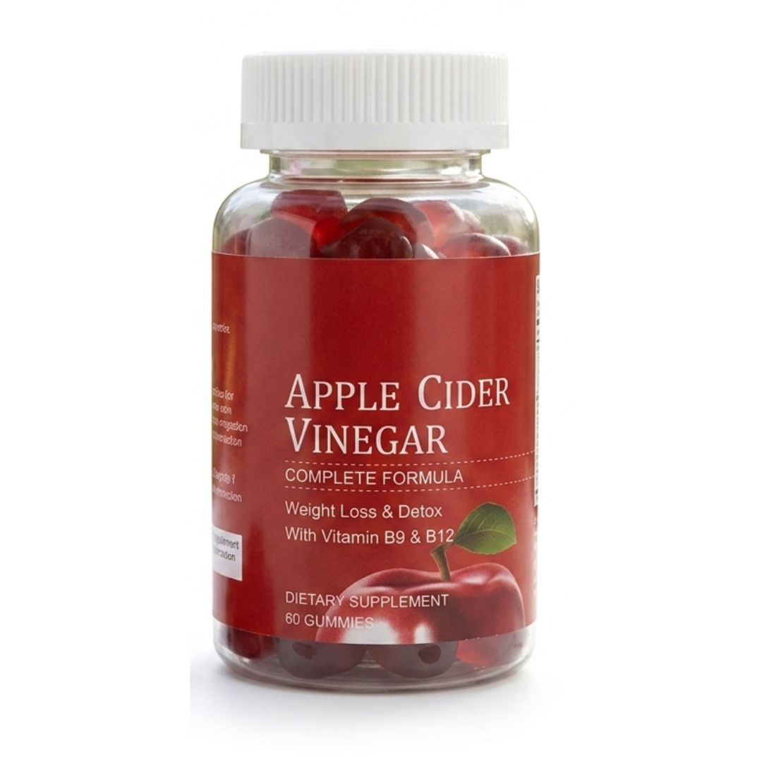 Apple Cider Vinegar Complete Formula Gummies – ACV Gummies for Weight Management & Detox Support | Sugar-Free | 60 Gummies | Cosmetic Najm salalah