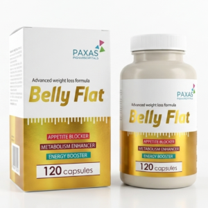 Paxas Belly Flat – Advanced Weight Loss Formula with Glucomannan, Garcinia & Natural Botanicals | Non-Stimulant | 60/120 Capsules | Cosmetic Najm salalah
