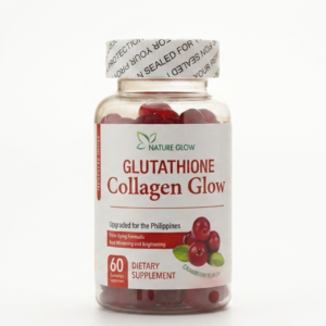 Nature Glow Glutathione Collagen Glow Gummies – Cranberry Gummies for Skin Brightening & Anti‑Aging | 60 Gummies | Cosmetic Najm salalah