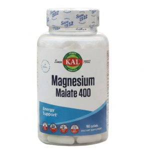 KAL Magnesium Malate 400 – Fast-Absorbing Magnesium for Energy, Muscle & Nerve Support | Vegan & Non‑GMO | 90 Tablets | Cosmetic Najm salalah