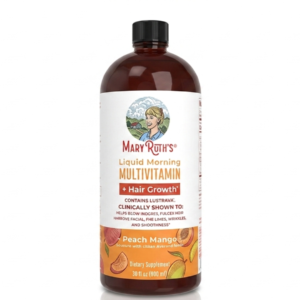 MaryRuth's Liquid Morning Multivitamin + Hair Growth – Peach Mango Liquid Multivitamin with Lustriva® for Hair & Skin | 30 fl oz | Cosmetic Najm salalah