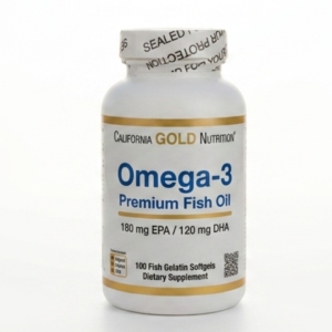 California Gold Nutrition Omega‑3 Premium Fish Oil – High‑Purity EPA & DHA for Immune & Heart Health | 100 Softgels | Cosmetic Najm salalah