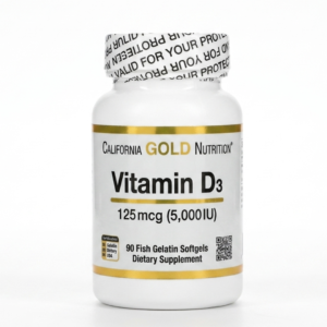California Gold Nutrition Vitamin D3 5,000 IU – High-Potency Vitamin D for Immune & Bone Health | 90 Softgels | Cosmetic Najm salalah