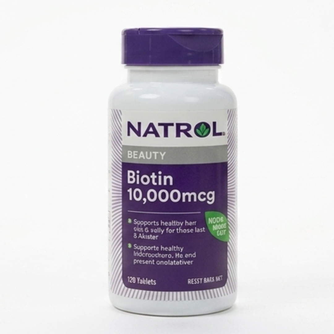 Natrol Biotin 10,000mcg – Maximum Strength Vitamin B7 for Healthy Hair, Skin & Nails | 120 Tablets | Cosmetic Najm salalah