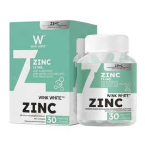 Wink White Zinc 15 mg – Acne & Oil Control Supplement with Premium USA‑Sourced Zinc | 30 Capsules | Cosmetic Najm salalah