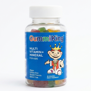 GummiKing Multi-Vitamin + Mineral Kids Gummies – Vegan, Gluten-Free Gummies for Children’s Growth | 60 Gummies | Cosmetic Najm salalah