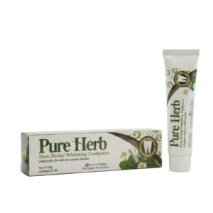Pure Herb Siam Herbal Whitening Toothpaste – 7 Natural Herbs + Fluoride | Whitens Teeth, Prevents Gum Bleeding & Freshens Breath | Sensitive Formula | Cosmetic Najm salalah