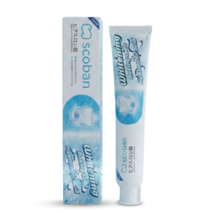 Scoban Whitening Toothpaste 200g – with Baking Soda & Japanese Hyaluronic Acid | Removes Stains, Deep Cleaning, Fresh Mint | Food-Grade & FDA-Approved | Cosmetic Najm salalah