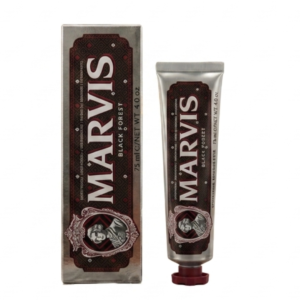 Marvis Black Forest Toothpaste 75ml – Italian Luxury Toothpaste | Dark Chocolate, Cherry, Amaretto & Peppermint Flavor | Fluoride, Plaque Control & Fresh Breath | Cosmetic Najm salalah
