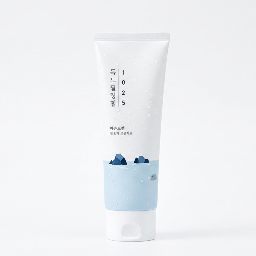 Roundlab DuckDoo 1025 Exfoliating Gel – Gentle Seawater & Hyaluronic Acid Scrub | For Sensitive Skin | Ullungdo Deep-Sea Water | Cosmetic Najm salalah