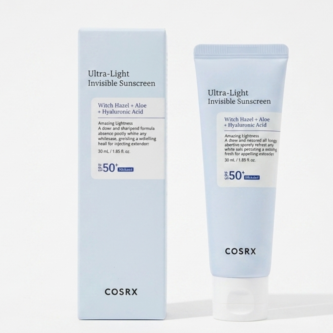 COSRX Ultra-Light Invisible Sunscreen SPF50 PA++++ – Hydrating Chemical Sunscreen for All Skin Types | 50ml | Cosmetic Najm salalah