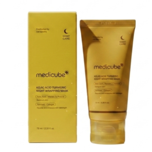 Medicube Kojic Acid Turmeric Night Wrapping Mask – Overnight Brightening Mask for Dark Spots & Dull Skin | 75ml | Cosmetic Najm salalah