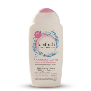 Femfresh Ultra Care Soothing Intimate Wash – Probiotics & Cranberry | pH & Microbiome Balanced | 94% Natural | 250ml | Cosmetic Najm salalah