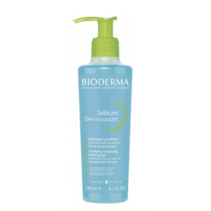 Bioderma Sébium Gel Moussant – Purifying Foaming Gel for Oily & Acne-Prone Skin | Regulates Sebum, Unclogs Pores | Cosmetic Najm salalah