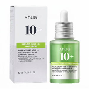 Anua Azelaic Acid 10 Hyaluron Redness Soothing Serum – 10% Azelaic Acid + Gentle Calming Complex | Soothing & Clarifying Serum for Sensitive & Acne‑Prone Skin | K‑Beauty | Cosmetic Najm salalah