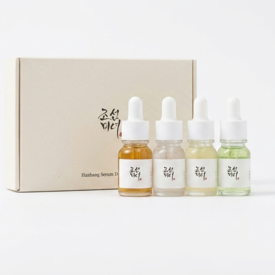Beauty of Joseon Hanbang Serum Discovery Kit – 4-in-1 Korean Herbal Serum Set | Green Tea, Propolis, Rice & Ginseng | For All Skin Types | Cosmetic Najm salalah