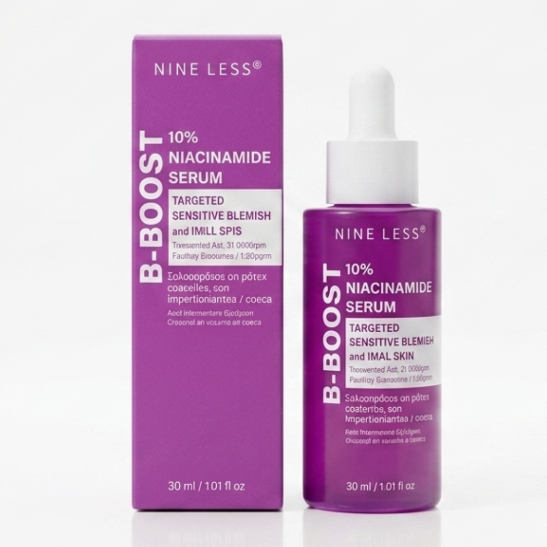Nine Less B-Boost 10% Niacinamide Serum – Tranexamic Acid 20,000ppm + Ascorbyl Glucoside | Pore Minimizer & Dark Spot Corrector for Sensitive Skin | Cosmetic Najm salalah