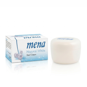 Mina Natural White Pearl Cream – Brightening Formula for All Skin Types | Pearl Powder + Vitamin E | Gently Reduces Dark Spots & Blemishes | Cosmetic Najm salalah