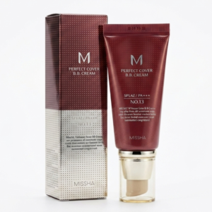 MISSHA M Perfect Cover BB Cream SPF42 PA+++ | No.13 Bright Beige | Korean All-in-One Foundation with Skincare | Dewy Finish, Buildable Coverage | Cosmetic Najm salalah