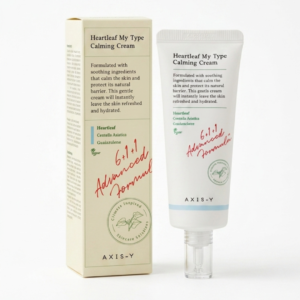 AXIS-Y Heartleaf My Type Calming Cream – Gel-to-Water Soothing Moisturizer | For Redness & Irritation | Lightweight, Fast-Absorbing | Cosmetic Najm salalah