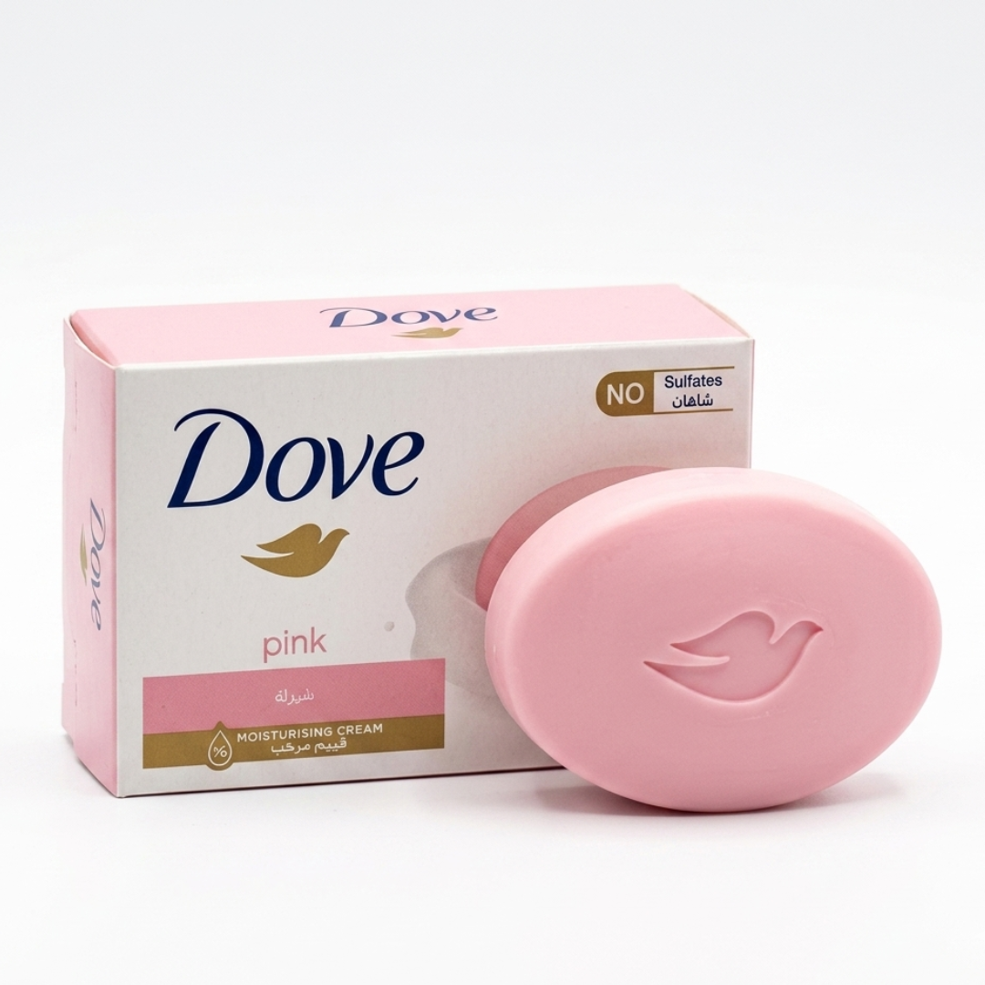 Dove Beauty Bar Pink Soap – ¼ Moisturizing Cream & Coconut Milk | Gentle Cleansing for Soft, Radiant Skin | 125g | Cosmetic Najm salalah