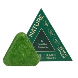 Osman Grass Shampoo for Scalp Health – Herbal Anti-Dandruff & Hair Strengthening Shampoo Bar | Vegan, Solid, Eco-Friendly | 120g | Cosmetic Najm salalah