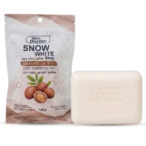 Snow White Argan Oil Soap – Skin Brightening & Anti-Aging Bar | 100g | Suitable for All Skin Types | Argan Oil Enriched | Cosmetic Najm salalah