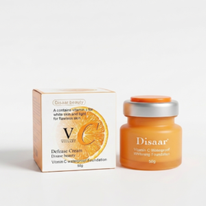 Disaar Beauty Vitamin C Waterproof Whitening Foundation 50g – Brightening Coverage with Vitamin C | Treats Damaged Skin Cells | Long-Lasting Waterproof Formula | Cosmetic Najm salalah