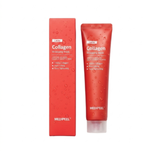 MEDI-PEEL Red Lacto Collagen Wrapping Mask – 70.2% Hydrolyzed Collagen | Intensive Firming & Pore Refining Treatment | Single Use | Cosmetic Najm salalah