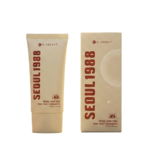 K-SECRET Seoul 1988 Sunscreen SPF 50+ PA++++ | Pine Tree + Ceramide | Lightweight, No White Cast | Anti-Aging Sun Protection | Cosmetic Najm salalah