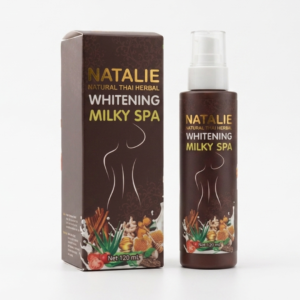 Natalie Natural Thai Herbal Whitening Milky Spa – Milky Body Scrub with Milk, Honey & Turmeric | Whitening & Nourishing Treatment | 120ml | Cosmetic Najm salalah