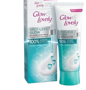 كريم سيروم غلو آند لوفلي سبوت ليس جلو – تركيبة ٣٪ أحماض AHA مع النياسيناميد لتفتيح البقع والندوب وحب الشباب