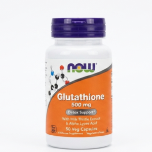 NOW Foods Glutathione 500 mg – Antioxidant & Liver Support with Milk Thistle & Alpha Lipoic Acid | 30 Capsules | Cosmetic Najm salalah
