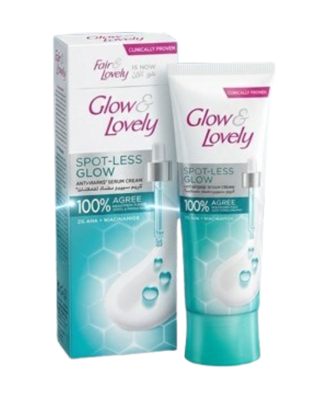 كريم سيروم غلو آند لوفلي سبوت ليس جلو – تركيبة ٣٪ أحماض AHA مع النياسيناميد لتفتيح البقع والندوب وحب الشباب