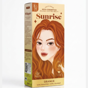 Kota Cosmetics Sunrise Orange Hair Color Cream – Permanent Color without Lifting | Natural Oils | 100ml + 100ml | Cosmetic Najm salalah